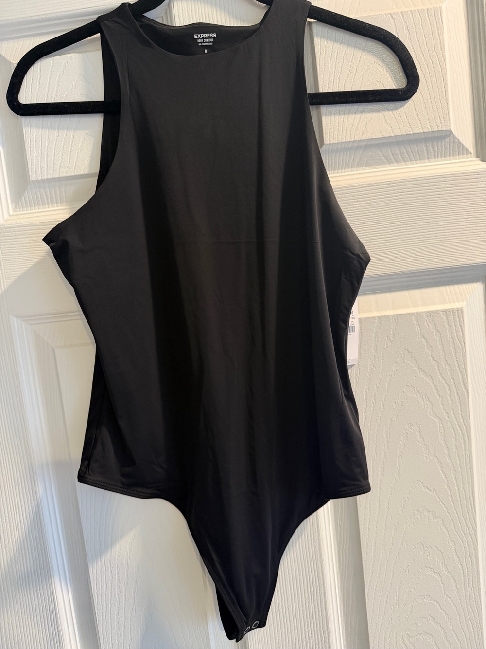Express Black High-Neck Bodysuit- Mid Compression